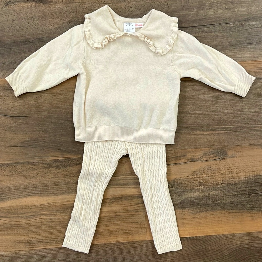 Zara Cream Sweater Set